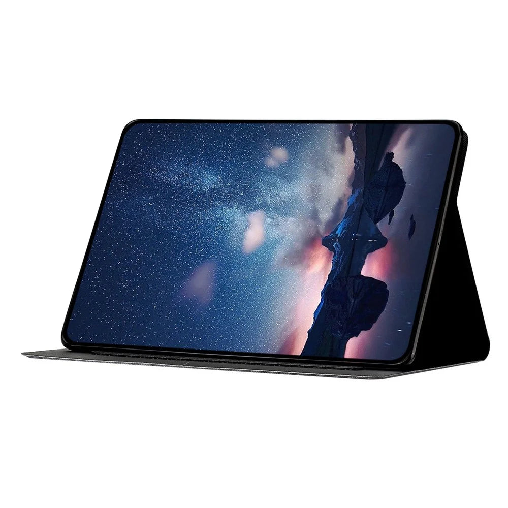 For Samsung Galaxy Tab A9+ PU Leather Stand Cover Pattern Printing Tablet Case - Green - 3