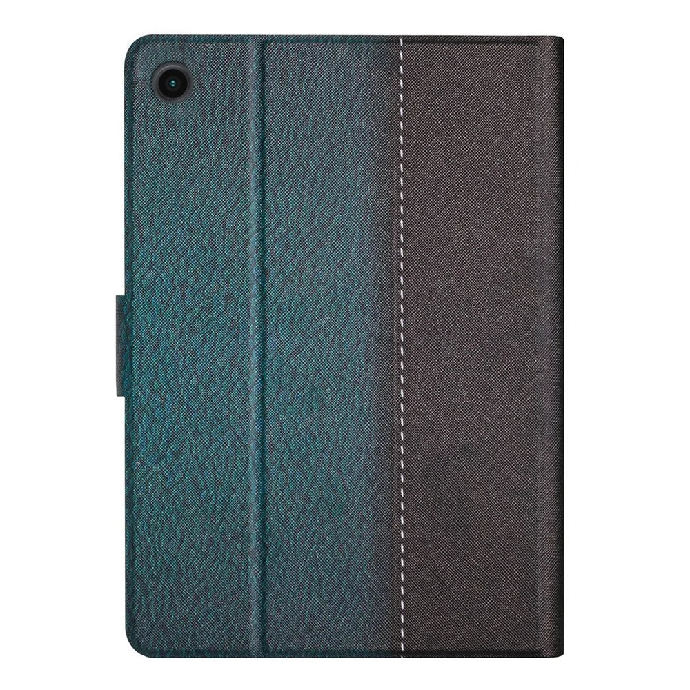 For Samsung Galaxy Tab A9+ PU Leather Stand Cover Pattern Printing Tablet Case - Green - 7