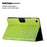 For Samsung Galaxy Tab A9 Pattern Folio Case Smart PU Leather Tablet Cover - Green Crocodile Pattern - 3