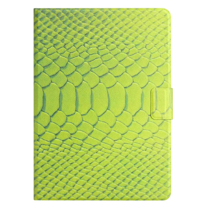 For Samsung Galaxy Tab A9 Pattern Folio Case Smart PU Leather Tablet Cover - Green Crocodile Pattern - 4