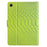 For Samsung Galaxy Tab A9 Pattern Folio Case Smart PU Leather Tablet Cover - Green Crocodile Pattern - 5