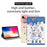 For Samsung Galaxy Tab A9 Smart Cover PU Leather Cartoon Pattern Stand Tablet Case - Angel Kitty - 2