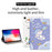 For Samsung Galaxy Tab A9+ Cartoon Pattern Cover PU Leather Smart Tablet Case - Space Rabbit - 2