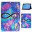 For Samsung Galaxy Tab A9 Case Card Holder Pattern Tablet Cover - 8-Shape Starry Sky - 1