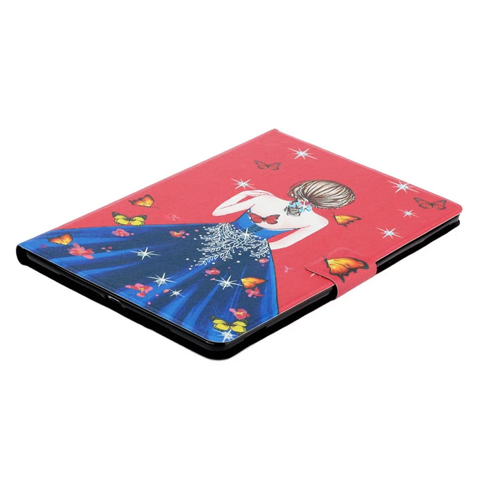 For Samsung Galaxy Tab A9 Case Card Holder Leather Stand Tablet Cover - Butterfly Girl - 5