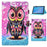 For Samsung Galaxy Tab A9 Case Pattern Printing Stitching Leather Tablet Cover - Owl - 1