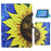 For Samsung Galaxy Tab A9 Case Pattern Printing Tablet Cover with Stand - Sunflower - 1
