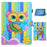 For Samsung Galaxy Tab A9+ Case Card Slots Pattern Printing Leather Tablet Cover - Rainbow Owl - 1