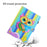 For Samsung Galaxy Tab A9+ Case Card Slots Pattern Printing Leather Tablet Cover - Rainbow Owl - 4
