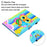 For Samsung Galaxy Tab A9+ Case Card Slots Pattern Printing Leather Tablet Cover - Rainbow Owl - 5