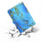 For Samsung Galaxy Tab A9+ Case Pattern Printing Tablet Cover with Card Holder - Marble - 7