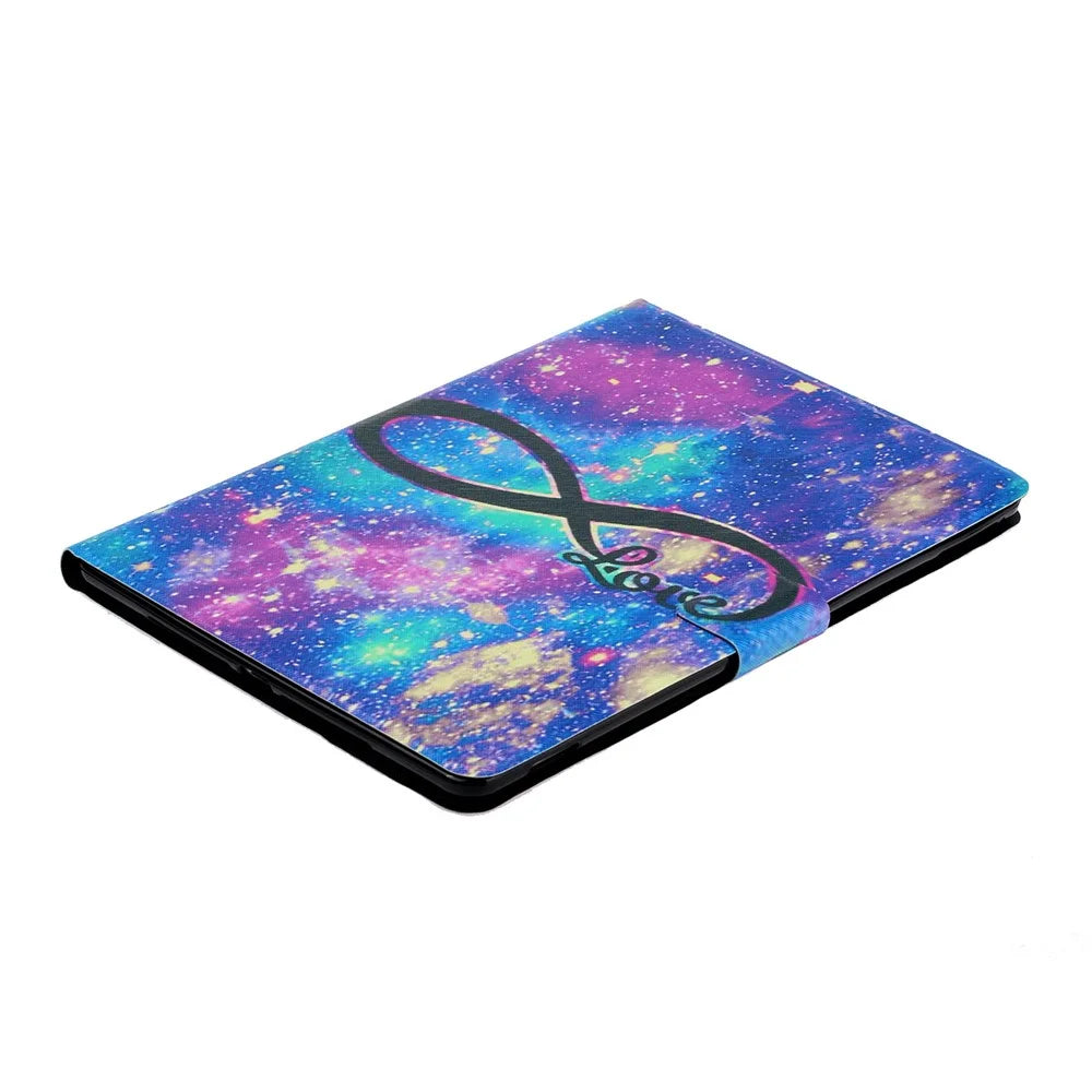 For Samsung Galaxy Tab A9+ Case PU Leather Pattern Printing Tablet Cover - 8-Shape Starry Sky - 5