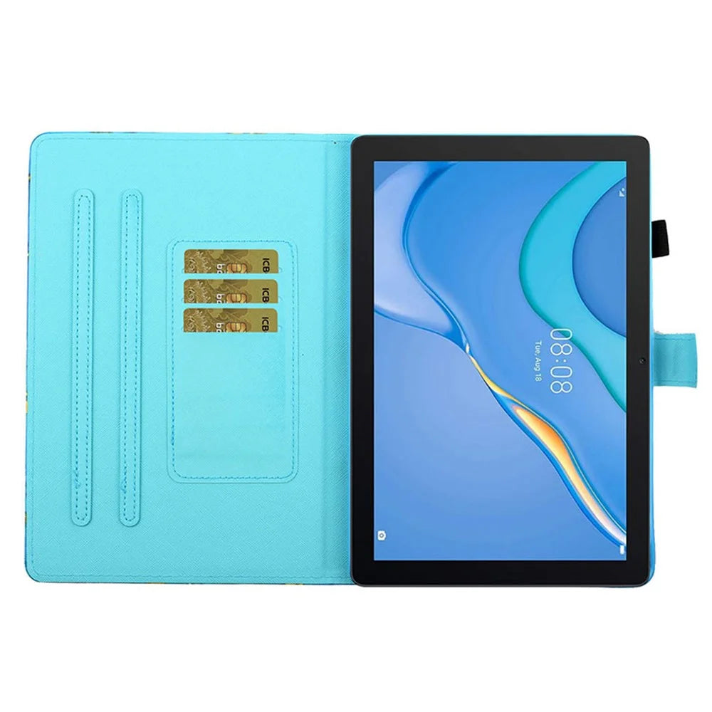 For Samsung Galaxy Tab A9+ Case Card Holder Tablet Stand Cover - Sunflower - 2