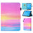 For Samsung Galaxy Tab A9 Case Card Slots Pattern Printing Tablet Cover - Sunrise - 1