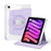 For iPad mini (2024) / mini (2021) Case PU Leather+Acrylic Stand Detachable Tablet Cover - Purple - 1