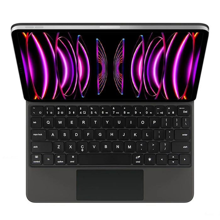 For iPad Pro 12.9 (2020) / (2021) / (2022) Magnetic Floating Bluetooth-compatible Keyboard + Leather Tablet Case - 5