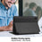 For Samsung Galaxy Tab A9 Case PU Leather Wallet Stand Auto Wake  /  Sleep Tablet Cover - Black - 3
