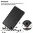 For Samsung Galaxy Tab A9 Case PU Leather Wallet Stand Auto Wake  /  Sleep Tablet Cover - Black - 5
