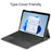 For Microsoft Surface Go 4 Case Foldable PU Leather Stand Full Protection Cover - Black - 2