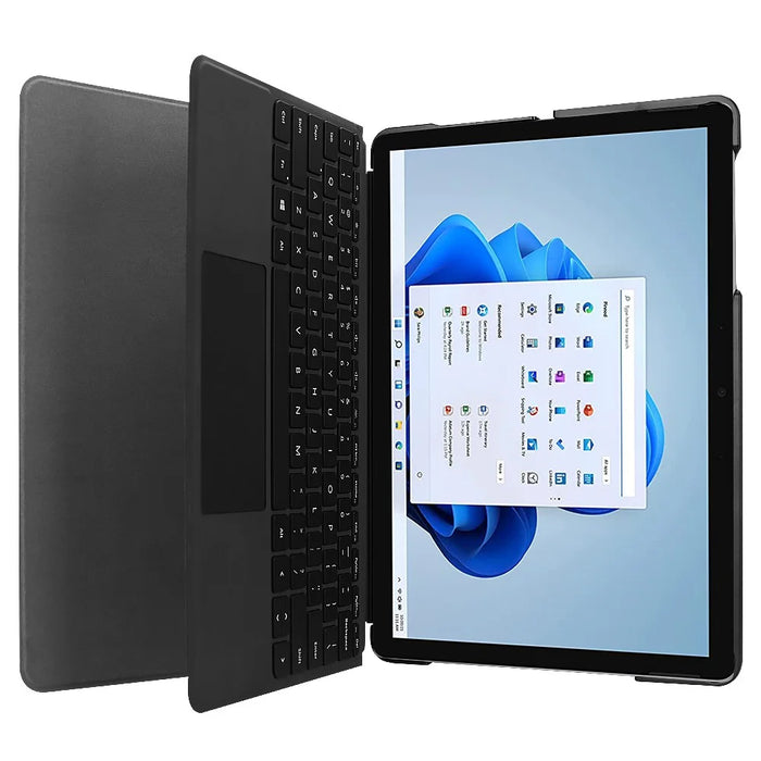 For Microsoft Surface Go 4 Case Foldable PU Leather Stand Full Protection Cover - Black - 3