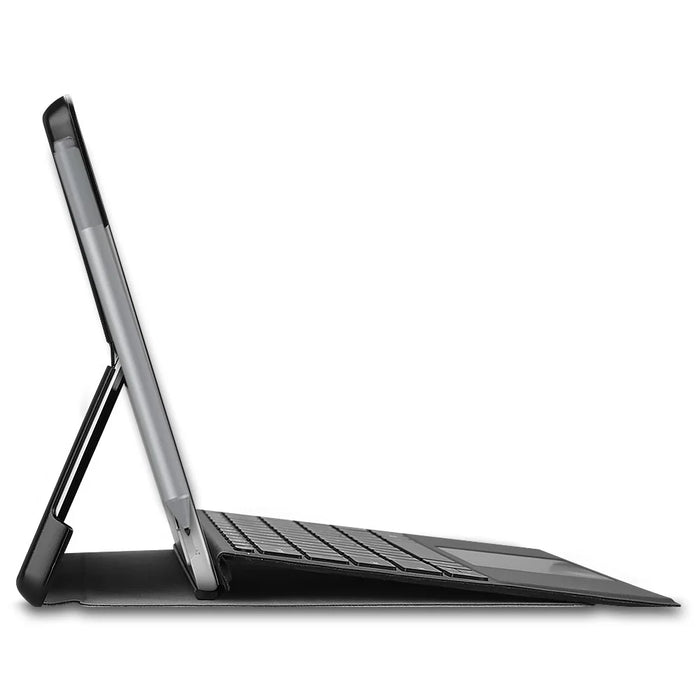 For Microsoft Surface Go 4 Case Foldable PU Leather Stand Full Protection Cover - Black - 4
