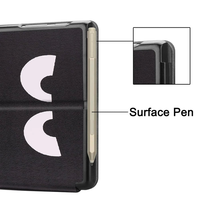 For Microsoft Surface Go 4 Case PU Leather Flip Stand Pattern Printing Design Protective Cover - Don't Touch Me - 7