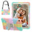 For Samsung Galaxy Tab A9+ Tablet Case Butterfly Shape Silicone + PC Kickstand Phone Cover with Shoulder Strap - 1