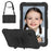 For Samsung Galaxy Tab A9  Tablet Case Butterfly Shape Silicone + PC Protective Cover with Shoulder Strap - Black - 1