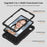 For Samsung Galaxy Tab A9  Tablet Case Butterfly Shape Silicone + PC Protective Cover with Shoulder Strap - Black - 2