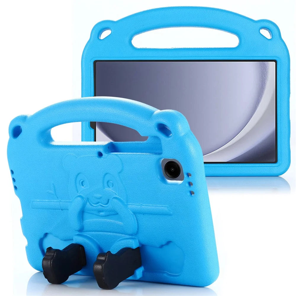 For Samsung Galaxy Tab A9 Case Cartoon Panda Kickstand Tablet EVA Cover - Black - 1