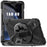 For Samsung Galaxy Tab A9 Tablet Case Kickstand PC+Silicone Cover with Hand Band / Shoulder Strap - Black - 3