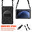For Samsung Galaxy Tab A9 Tablet Case Kickstand PC+Silicone Cover with Hand Band / Shoulder Strap - Black - 6