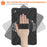 For Samsung Galaxy Tab A9+ Case PC+Silicone Rotary Kickstand Cover with Hand Strap - Black - 2