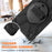 For Samsung Galaxy Tab A9+ Case PC+Silicone Rotary Kickstand Cover with Hand Strap - Black - 6