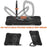 For Samsung Galaxy Tab A9 Case PC+Silicone Hand Grip Rotating Kickstand Tablet Cover - Black+Black - 2