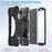For Samsung Galaxy Tab A9 Case PC+Silicone Hand Grip Rotating Kickstand Tablet Cover - Black+Black - 3