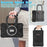 For Samsung Galaxy Tab A9 Case PC+Silicone Hand Grip Rotating Kickstand Tablet Cover - Black+Black - 4