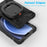 For Samsung Galaxy Tab A9 Case PC+Silicone Hand Grip Rotating Kickstand Tablet Cover - Black+Black - 5