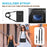 For Samsung Galaxy Tab A9 Case Rotary Kickstand PC+Silicone Cover with Shoulder Strap - Black+Black - 6