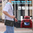 For Samsung Galaxy Tab A9 Case Rotary Kickstand PC+Silicone Cover with Shoulder Strap - Black+Black - 7