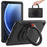 For Samsung Galaxy Tab A9+ Case Rotary Kickstand PC + TPU Tablet Cover - Black - 1