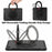 For Samsung Galaxy Tab A9+ Case Rotary Kickstand PC + TPU Tablet Cover - Black - 5