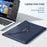 15 Inch Laptop Sleeve Case with Stand Feature PU Leather Storage Bag Slim Envelope - Black - 3