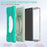 For Samsung Galaxy Tab A9+ Case PC+Silicone Tablet Cover with Rotating Kickstand - Mint Green - 4