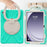 For Samsung Galaxy Tab A9+ Case PC+Silicone Tablet Cover with Rotating Kickstand - Mint Green - 5