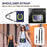 For Samsung Galaxy Tab A9+ Case Rotary Kickstand Anti-drop Tablet Cover with Shoulder Strap - Navy Blue+Yellowgreen - 4