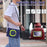 For Samsung Galaxy Tab A9+ Case Rotary Kickstand Anti-drop Tablet Cover with Shoulder Strap - Navy Blue+Yellowgreen - 5