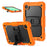 For Samsung Galaxy Tab A11 / A9 Case Kickstand Tablet Cover with Shoulder Strap - Orange - 1