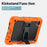 For Samsung Galaxy Tab A11 / A9 Case Kickstand Tablet Cover with Shoulder Strap - Orange - 4