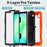 For Samsung Galaxy Tab A11 / A9 Case Kickstand Tablet Cover with Shoulder Strap - Orange - 6